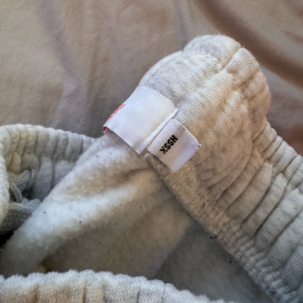 Pink Palm Puff Kids Gray Sweatpants - Picture 3 of 5